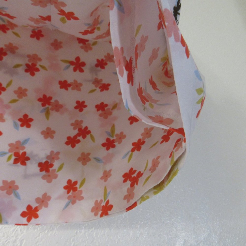Tropical Floral Reversible Mini Skirt Sz M Flower - Picture 6 of 10